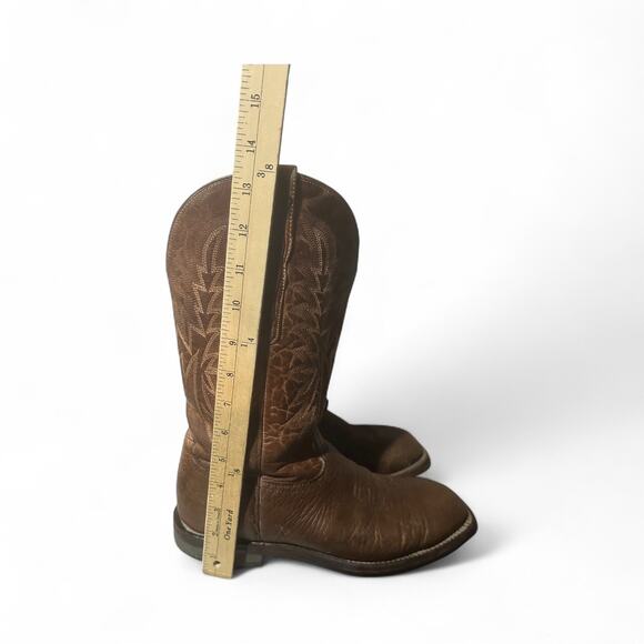 Lucchese Rudy M4090 Men's Western Brown Square Toe Boots Size 9.5 EE Used - Picture 9 of 10